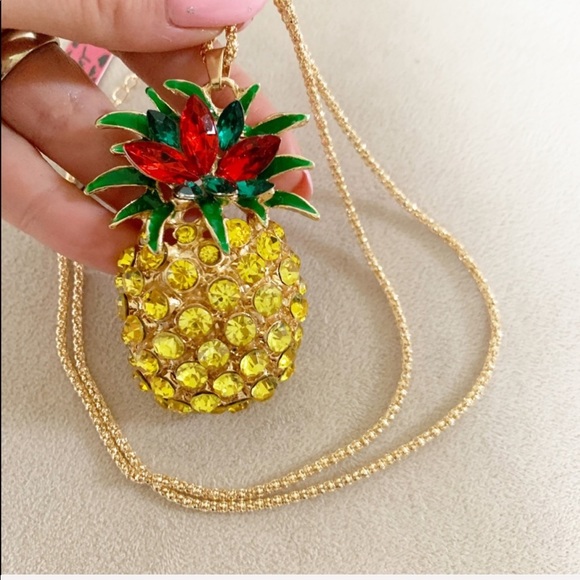Betsey Johnson Jewelry - Betsey Johnson Crystals pineapple necklace NWT